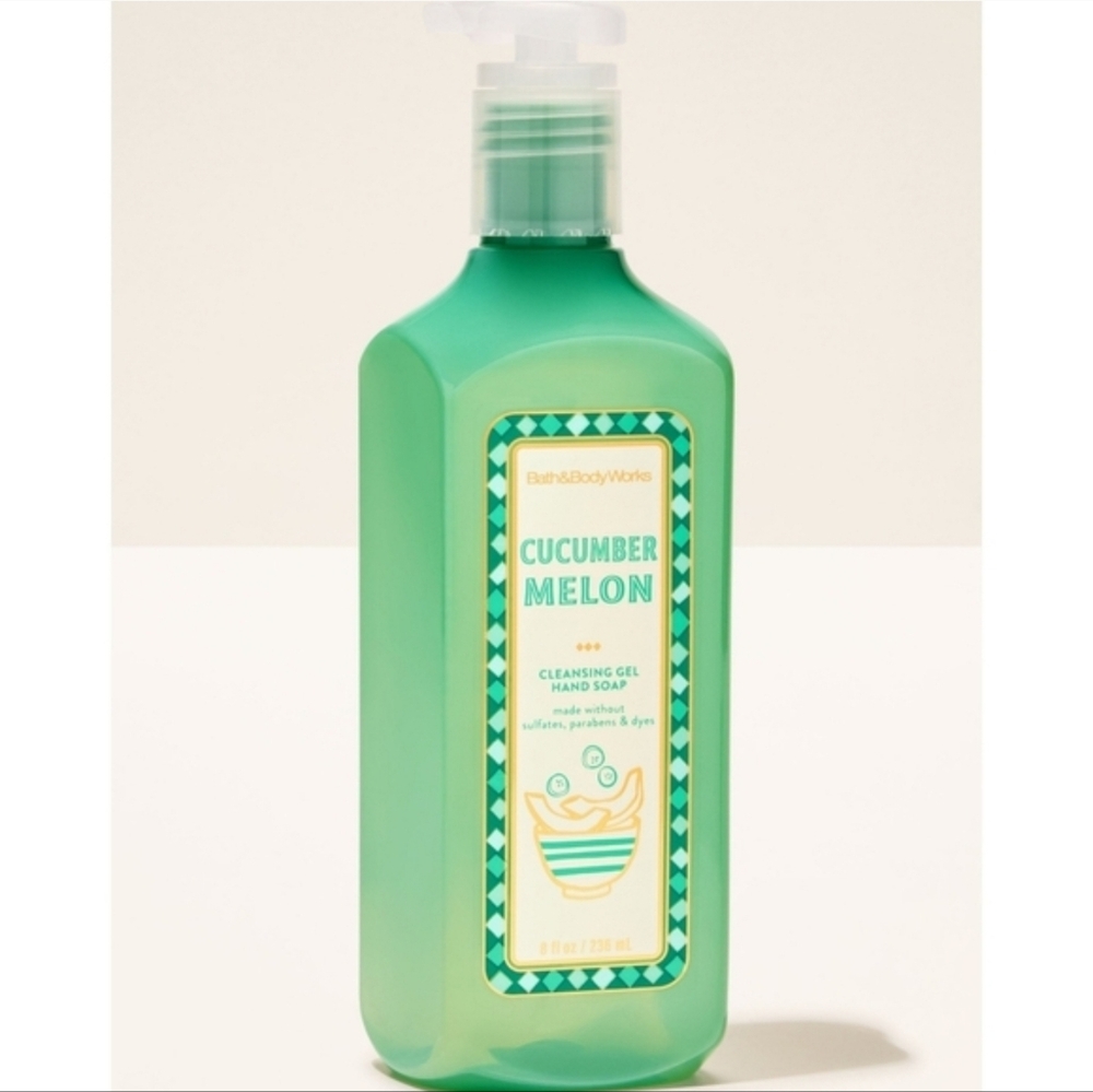 Bath & Body Works Cucumber Melon Cleansing Gel Hand Soap 8oz NEW RARE
